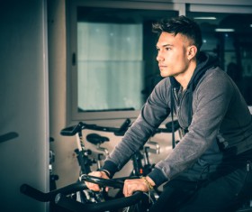Young people working out at the gym Stock Photo 14