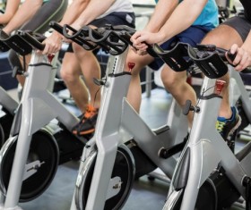 Young people working out in the gym Stock Photo 04