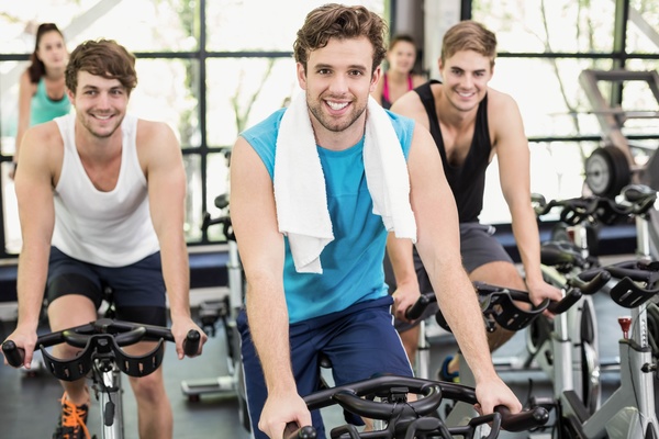 Young people working out in the gym Stock Photo 05