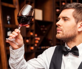 Young wine Sommelier wine Stock Photo 02