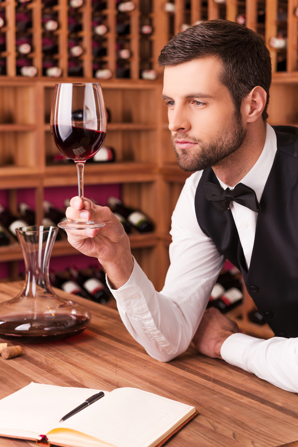 Young wine Sommelier wine Stock Photo 03