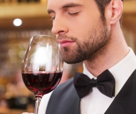 Young wine Sommelier wine Stock Photo 04
