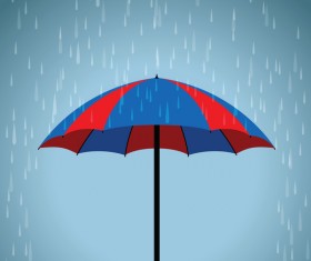 blue and red umbrella vector background