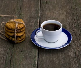cookies and a cup of mellow coffee Stock Photo