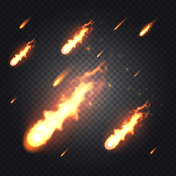 fireballs illustration vector