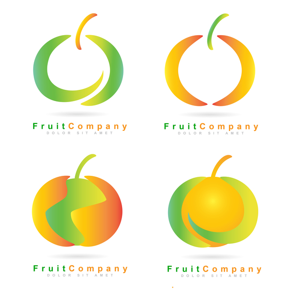 fruit logos vector design