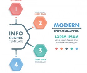 hexagon option infographic template vector 08