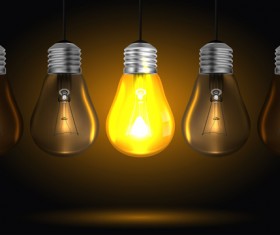 lamp idea business background vector 02