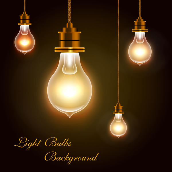 light bulb lamp vector background 02