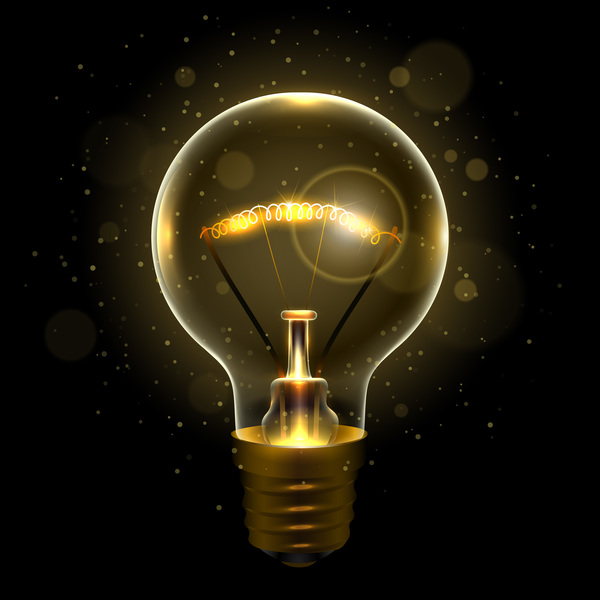 light bulb lamp vector background 03