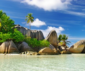 small island in the sea Stock Photo 01