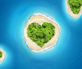 small island in the sea Stock Photo 05