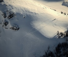 snow mountain landscape Stock Photo