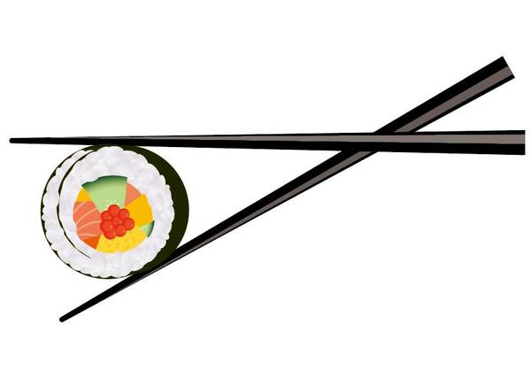 sushi with chopsticks vector material 05