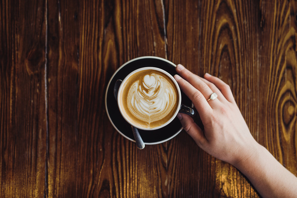 woman hand and coffee cup Stock Photo