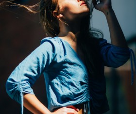 young stylish female model Stock Photo