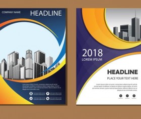 2018 company brochure cover creative vector 01