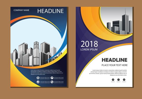 2018 company brochure cover creative vector 01