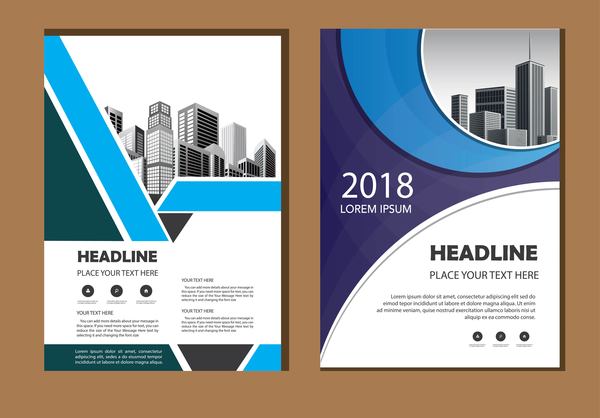 2018 company brochure cover creative vector 02
