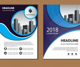 2018 company brochure cover creative vector 06