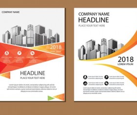 2018 company brochure cover creative vector 08