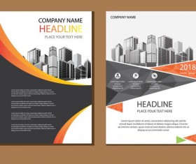 2018 company brochure cover creative vector 09