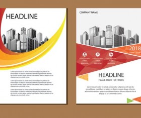 2018 company brochure cover creative vector 10