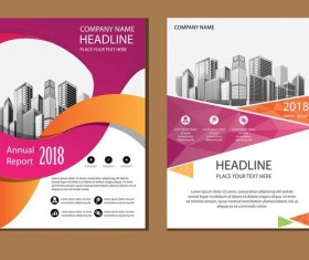 2018 company brochure cover creative vector 11