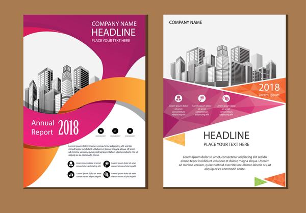2018 company brochure cover creative vector 11