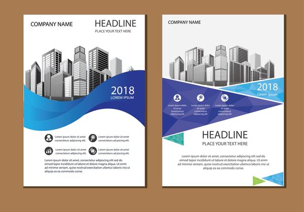 2018 company brochure cover creative vector 12