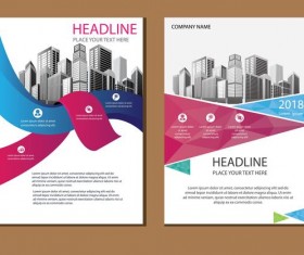 2018 company brochure cover creative vector 14