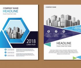 2018 company brochure cover creative vector 15