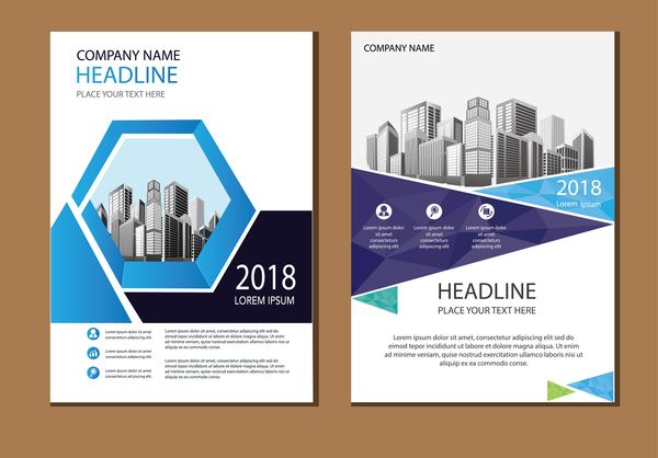 2018 company brochure cover creative vector 15