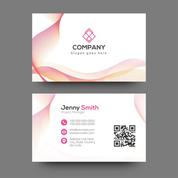 Abstract company business card vector
