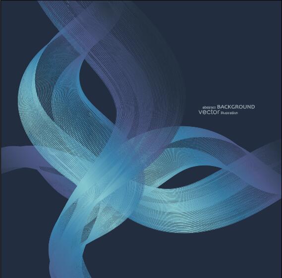 Abstract wave with blue background vector
