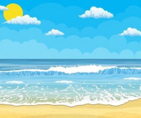Beach summer background vector design 01