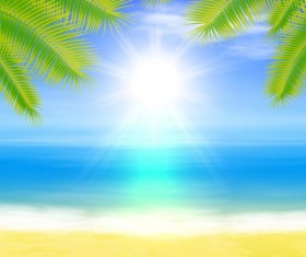 Beach summer background vector design 03