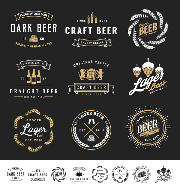 Beer logo template vector
