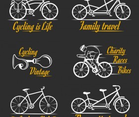 Bike club logos vector