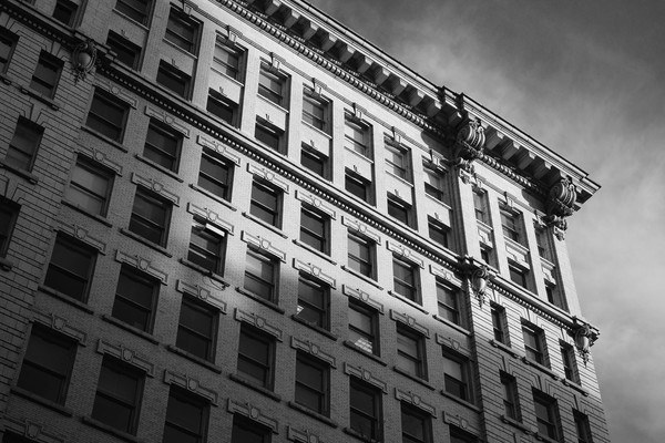 Black and white photos of classic architectural appearance Stock   Photo