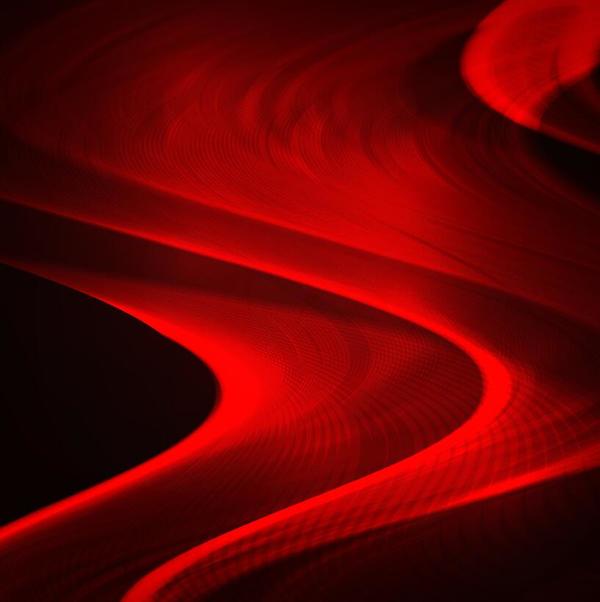 Black background with red wave abstract vector