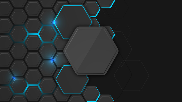 Black hexagon carbon fiber background vectors 01