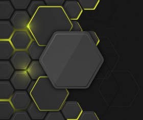 Black hexagon carbon fiber background vectors 02
