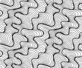 Black with white lines abstract pattern vectors