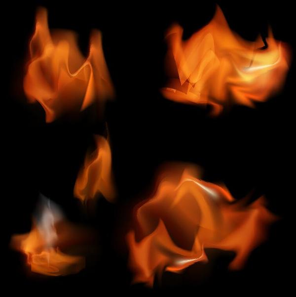 Blurs fire flame illustration vector