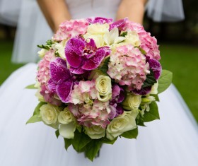 Bouquet of flowers in the hands of the bride Stock Photo 01