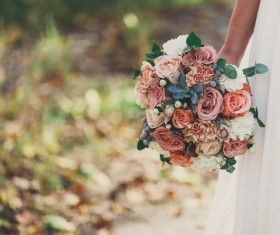Bouquet of flowers in the hands of the bride Stock Photo 02