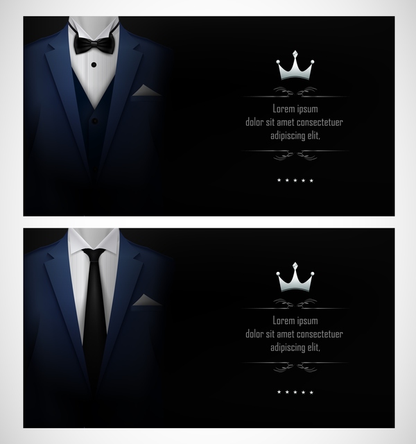 Business elite cards template vector 01