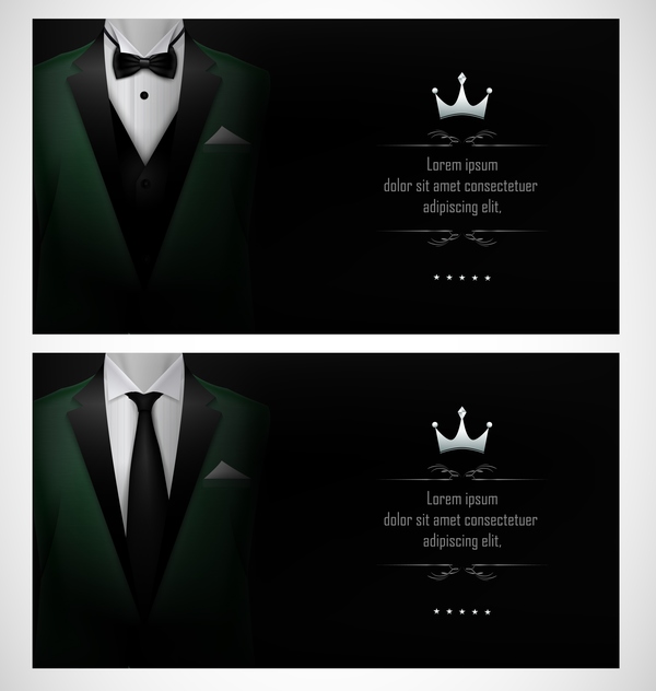 Business elite cards template vector 02