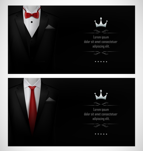 Business elite cards template vector 03
